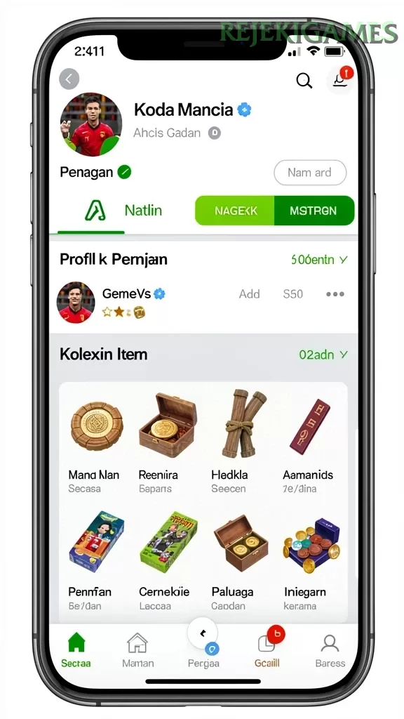 Cuplikan layar RPVIP2 — menu navigasi